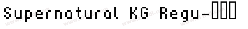Supernatural KG Regu字体转换